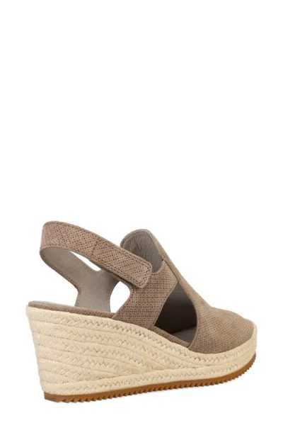 Eileen Fisher Wilda Slingback Espadrille Platform Wedge Sandal In Brown