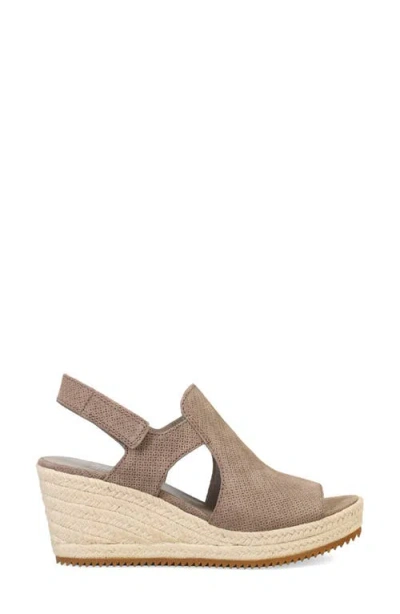 Eileen Fisher Wilda Slingback Espadrille Platform Wedge Sandal In Brown