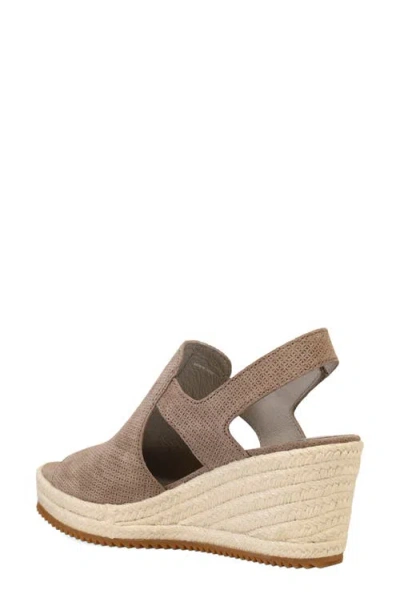 Eileen Fisher Wilda Slingback Espadrille Platform Wedge Sandal In Brown