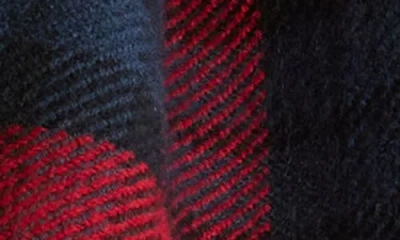 Tasha Houndstooth & Plaid Reversible Scarf In Red