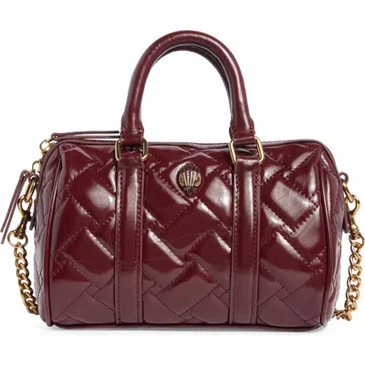 Kurt Geiger London Small Kensington Boston Satchel Bag In Burgundy