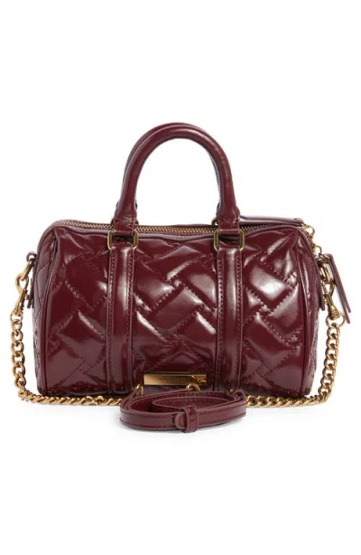 Kurt Geiger London Small Kensington Boston Satchel Bag In Burgundy