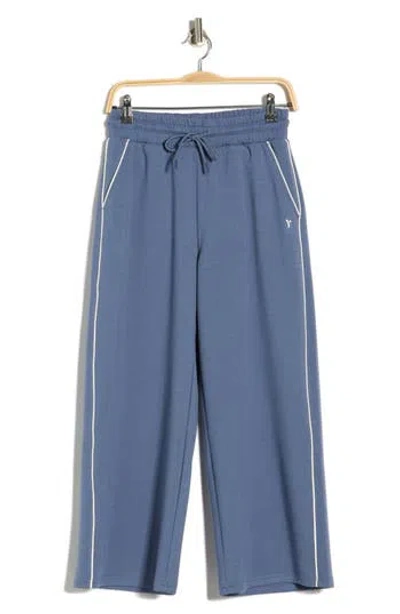 Yogalicious Lanston Scuba Knit Culotte Pants In Blue