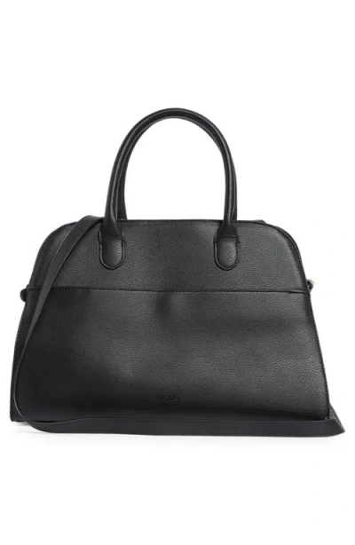 Bcbg Structured Satchel Bag With Bear Charm In Black