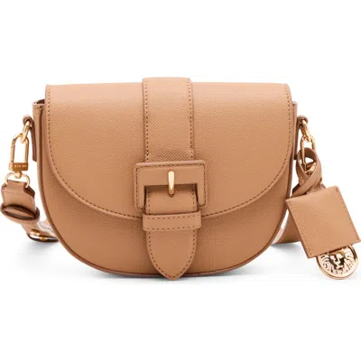 Anne Klein Saddle Crossbody Bag In Brown