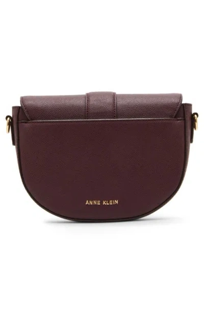 Anne Klein Saddle Crossbody Bag In Purple
