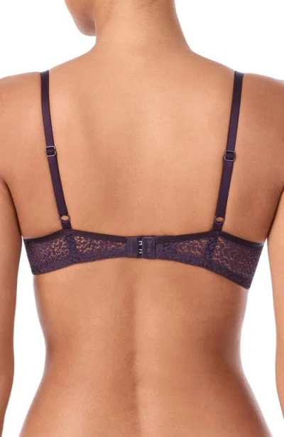 Dkny Modern Lace Unlined Demi Bra In Purple