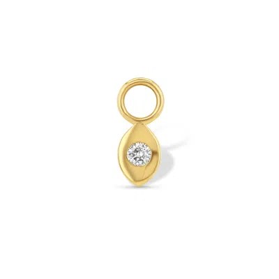 Jewelbird Women's Gold Diamond Eye Earring Charm In Gold