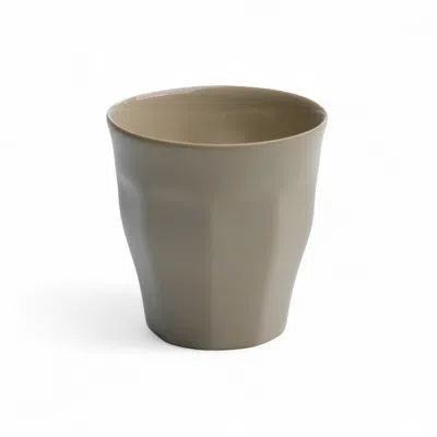 Aya Porcelain Neutrals Aya Beige Handcrafted Porcelain Cup In Gray