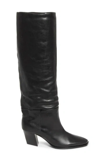 Jimmy Choo Hart 60 Leather Knee-high Boot In Black