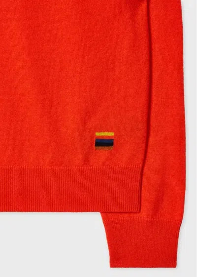 Paul Smith Womens Knitted Sweater Crew Neck In Orange