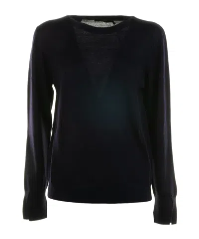 Seventy Crew-neck Long-sleeve Sweater In Black