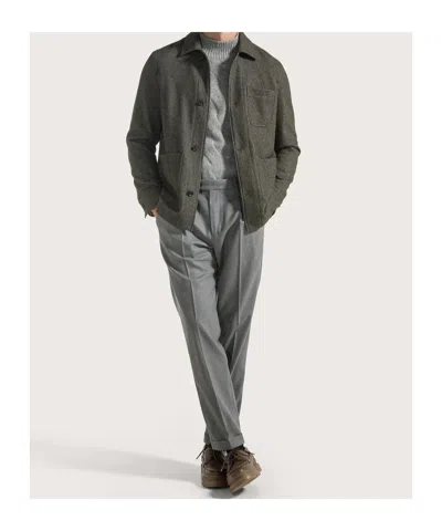 Seventy Blended Wool Braided Turtleneck In Gray