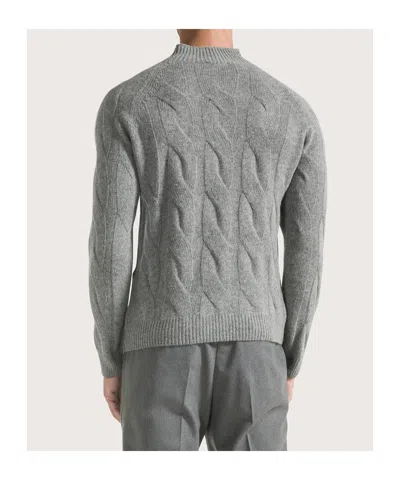 Seventy Blended Wool Braided Turtleneck In Gray