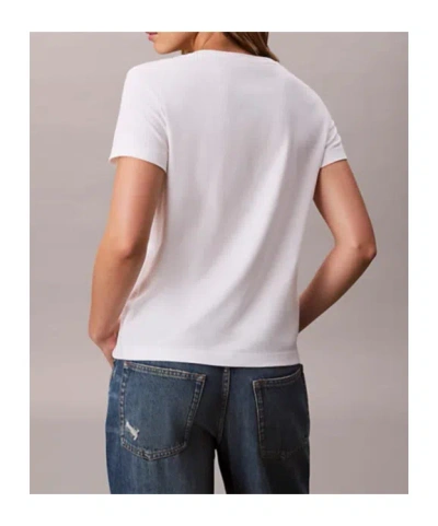 Calvin Klein Jeans Est.1978 Relaxed Monogram V-neck T-shirt In White