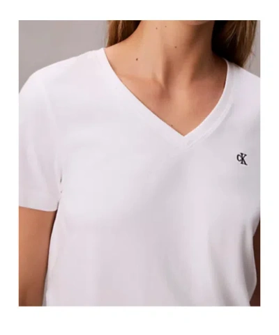 Calvin Klein Jeans Est.1978 Relaxed Monogram V-neck T-shirt In White