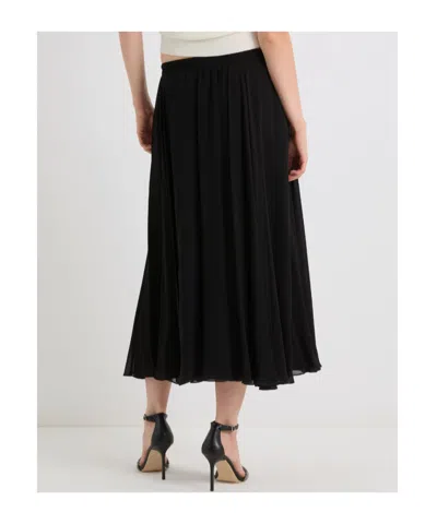 Marella Long Georgette Skirt In Black