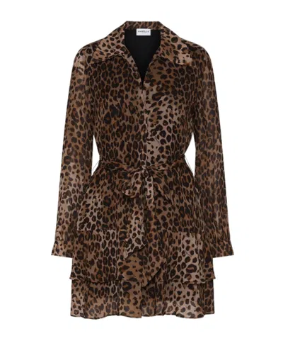 Marella Georgette Flounce Dress - Natural In Brown