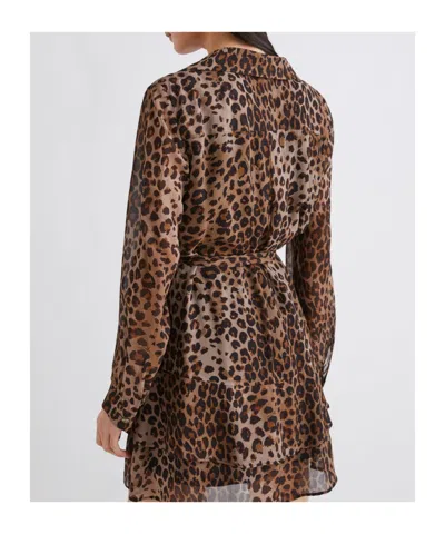 Marella Georgette Flounce Dress - Natural In Brown