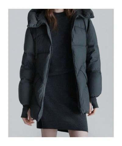 Marella Flared Waterproof Down Jacket In Blue