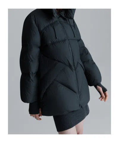 Marella Flared Waterproof Down Jacket In Blue