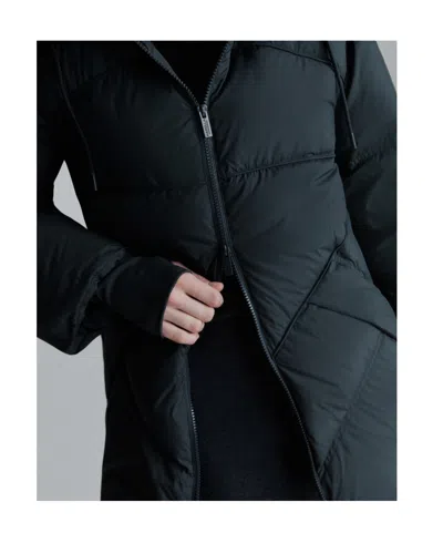 Marella Flared Waterproof Down Jacket In Blue