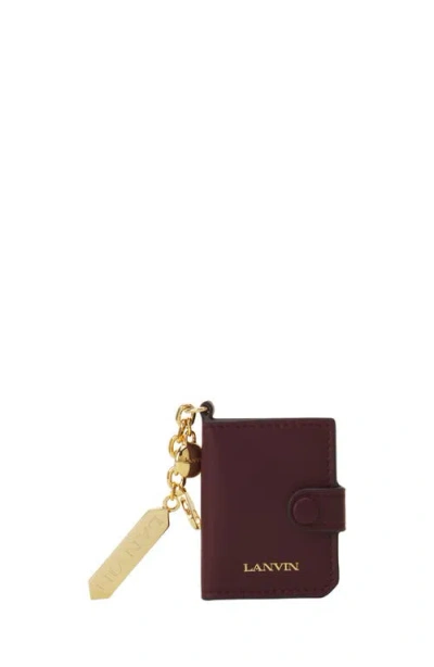 Lanvin Leather Photo Holder In Burgundy