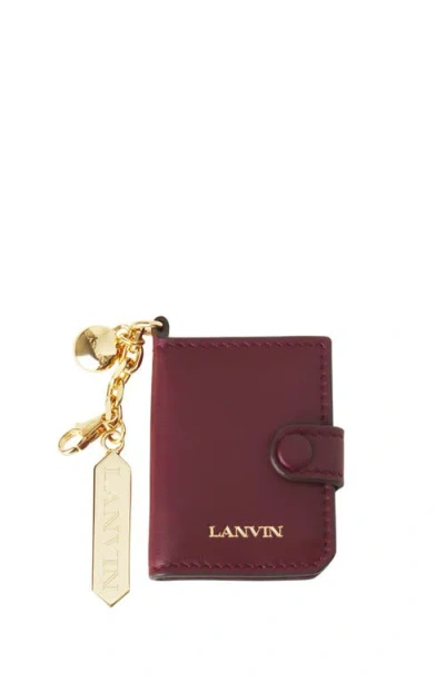 Lanvin Leather Photo Holder In Burgundy
