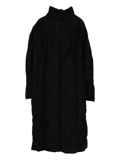 Julius Zip-up Padded Coat In Black