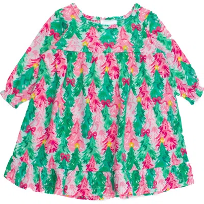 Rufflebutts Girls Holiday Pajama Night Gown In Green