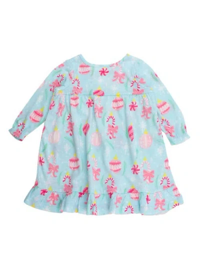 Rufflebutts Girls Holiday Pajama Night Gown In Green
