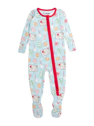 Rufflebutts Softsnooze Gender Inclusive Holiday One Piece Footie Pajamas In Green
