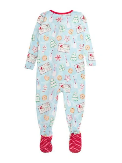 Rufflebutts Softsnooze Gender Inclusive Holiday One Piece Footie Pajamas In Green