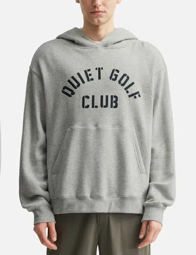 Quiet Golf Stencil Hoodie In Gray