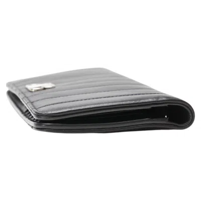 Pre-owned Balenciaga Black Leather Long Wallet (bi-fold) ()