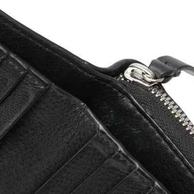 Pre-owned Balenciaga Black Leather Wallet (bi-fold) ()