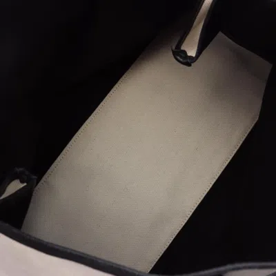 Pre-owned Balenciaga Black Navy White Canvas Leather Tote Bag ()