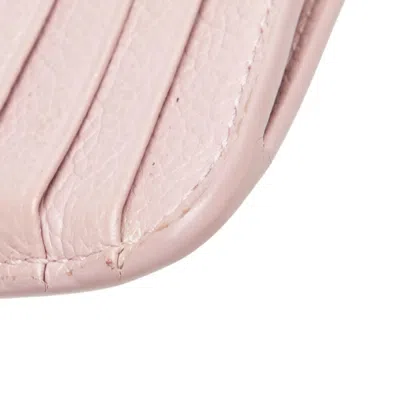 Pre-owned Balenciaga Pink Leather Coin Purse/coin Case ()