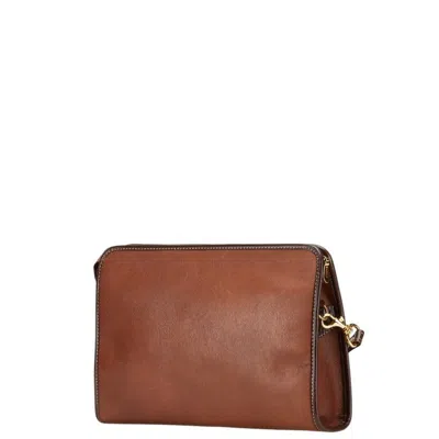 Pre-owned Bally Brown Leather Clutch Bag ()