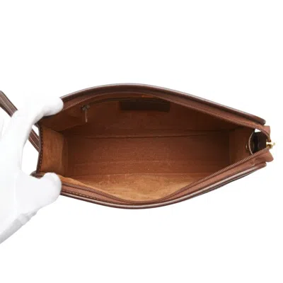 Pre-owned Bally Brown Leather Clutch Bag ()