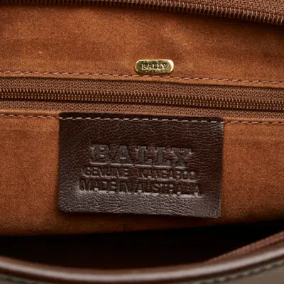 Pre-owned Bally Brown Leather Clutch Bag ()