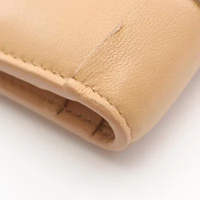 Pre-owned Bottega Veneta Beige Leather Wallet (bi-fold) () In Sand