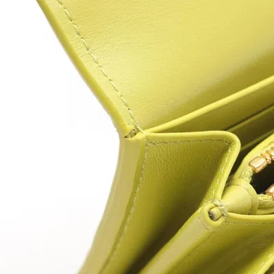 Pre-owned Bottega Veneta Green Leather Long Wallet (bi-fold) ()