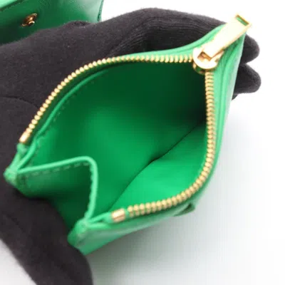 Pre-owned Bottega Veneta Green Leather Wallet (tri-fold) ()