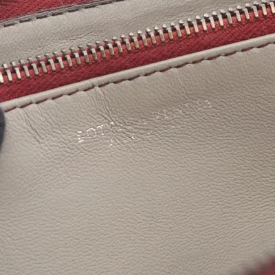 Pre-owned Bottega Veneta Red Color Leather Long Wallet (bi-fold) ()