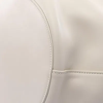 Pre-owned Bottega Veneta White Leather Basket Tote Bag ()