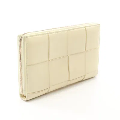 Pre-owned Bottega Veneta Yellow Leather Long Wallet (bi-fold) ()