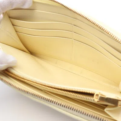 Pre-owned Bottega Veneta Yellow Leather Long Wallet (bi-fold) ()