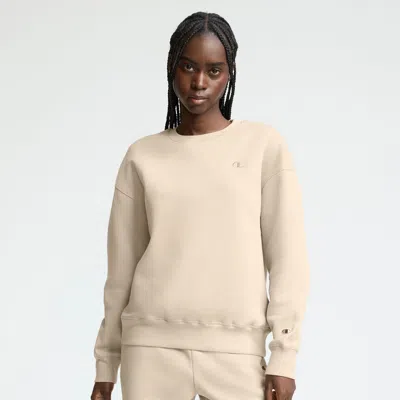 Champion Powerblend Crewneck, Small "c" In Neutral