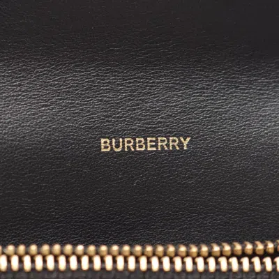 Pre-owned Burberry Black Leather Long Wallet (bi-fold) ()